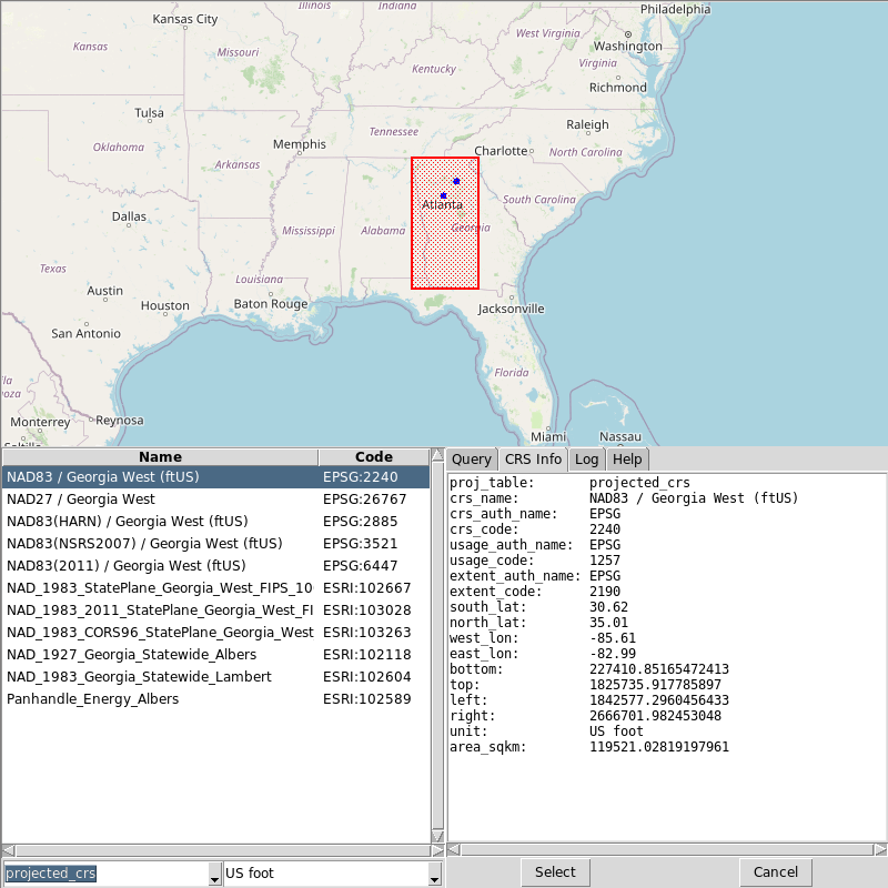 GUI for selecting a subset of queried results